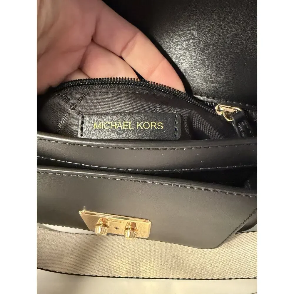 Michael Kors Crossbody Purse Sloan Editor Messenger Shoulder Hard Bag EUC!
